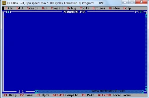 استفاده از Turbo Pascal بر روی ویندوز ۷ نسخه ۶۴ بیتی